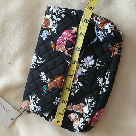 NWT $50 Vera Bradley Brush & Cosmetics Makeup Case Mirror Merry Mischief Bag - Picture 11 of 15